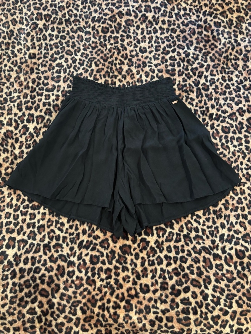 VS Pink Black High-Waist Flow Shorts